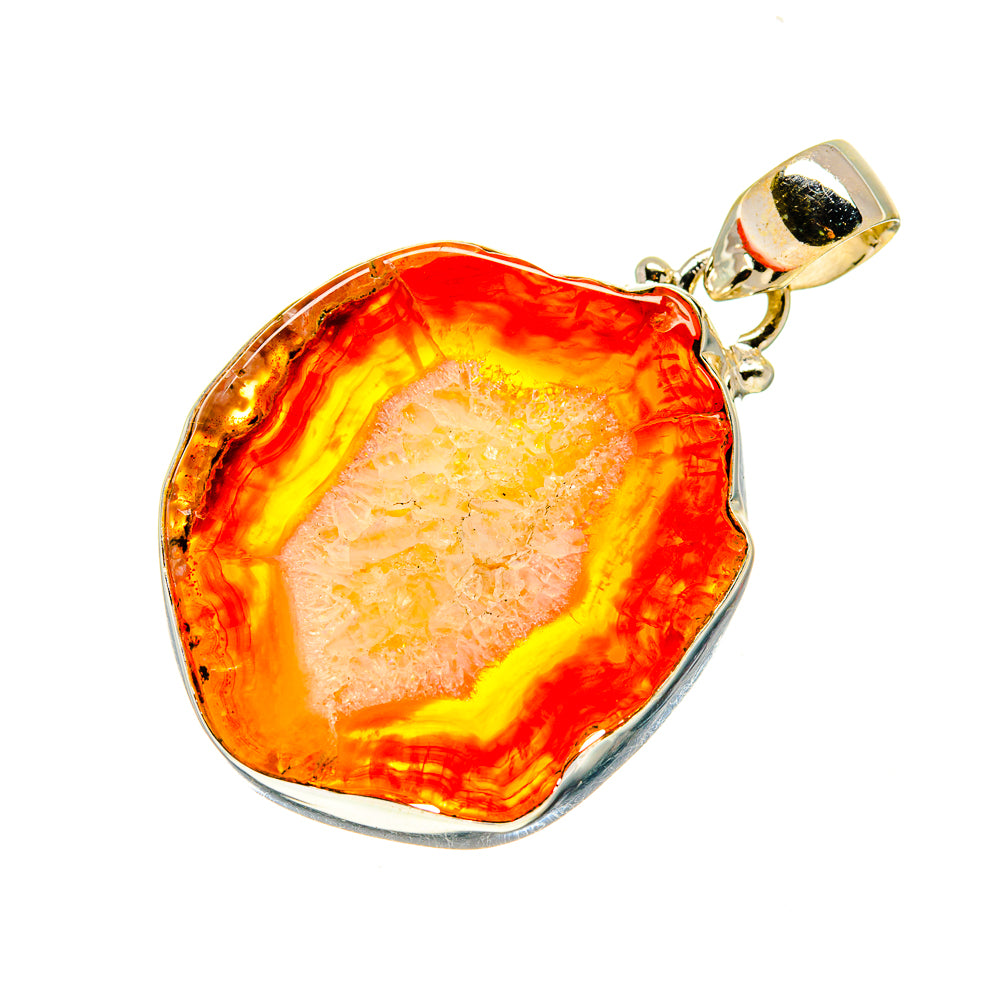 Agate Slice Pendants handcrafted by Anasilvercos - PD741456