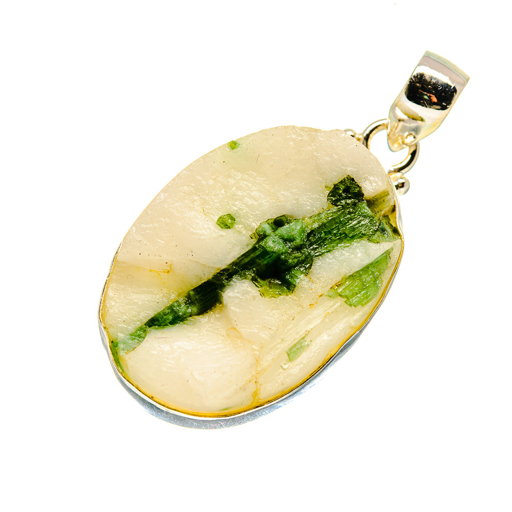 Green Quartz Crystal Pendants handcrafted by Anasilvercos - PD741468