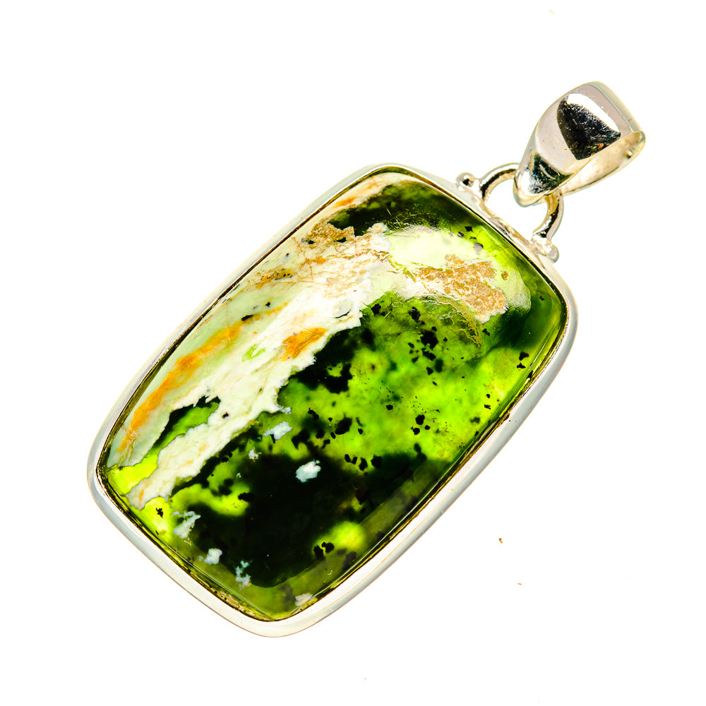 Australian Green Opal Pendants handcrafted by Anasilvercos - PD741526