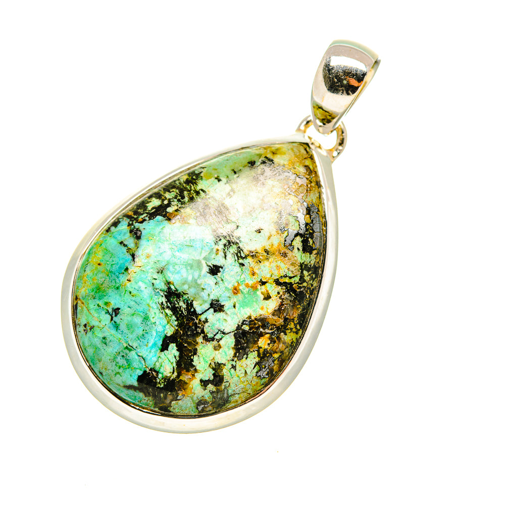 Tibetan Turquoise Pendants handcrafted by Anasilvercos - PD7416