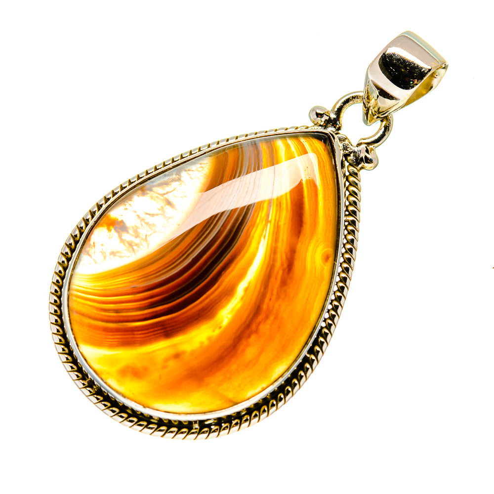 Botswana Agate Pendants handcrafted by Anasilvercos - PD741762