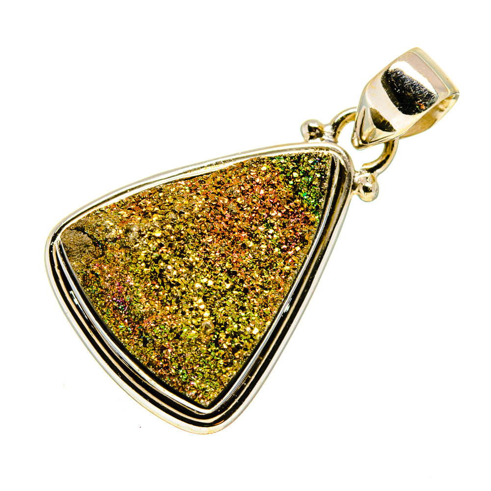 Spectro Pyrite Druzy Pendants handcrafted by Anasilvercos - PD741943