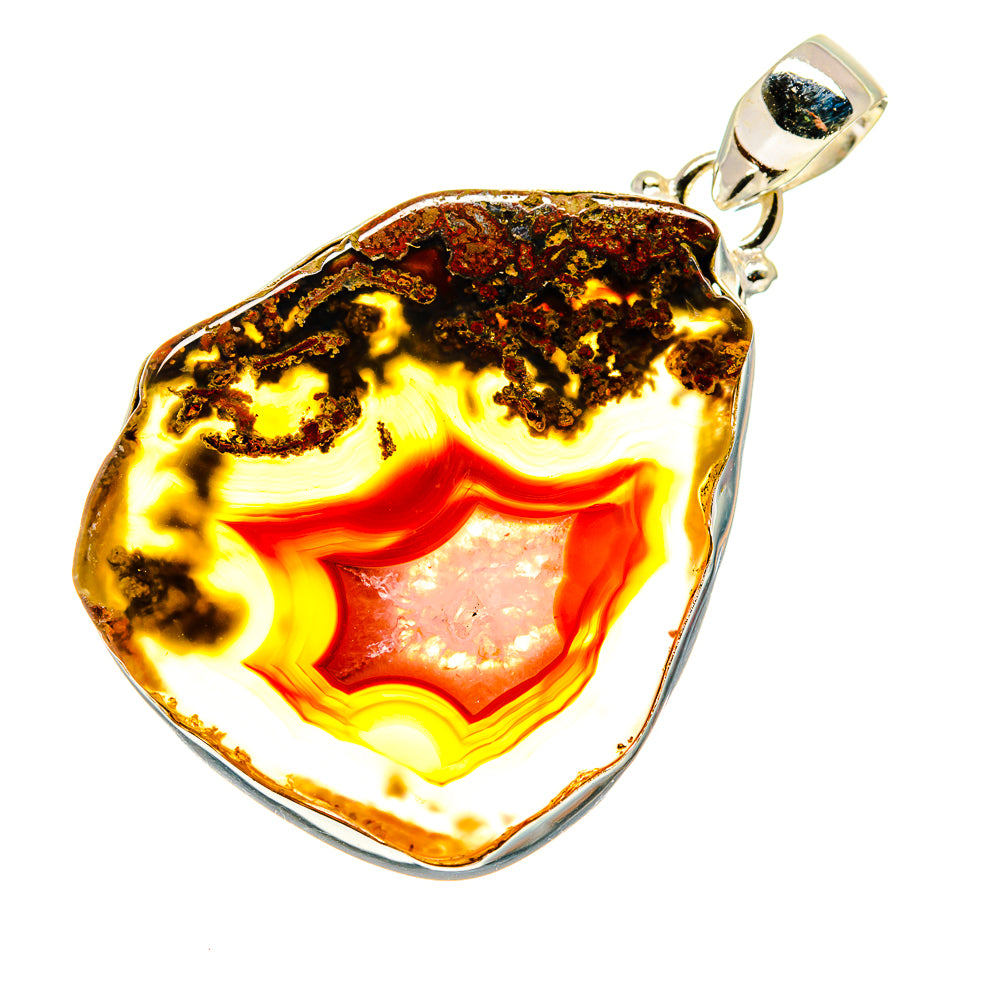 Agate Slice Pendants handcrafted by Anasilvercos - PD741956