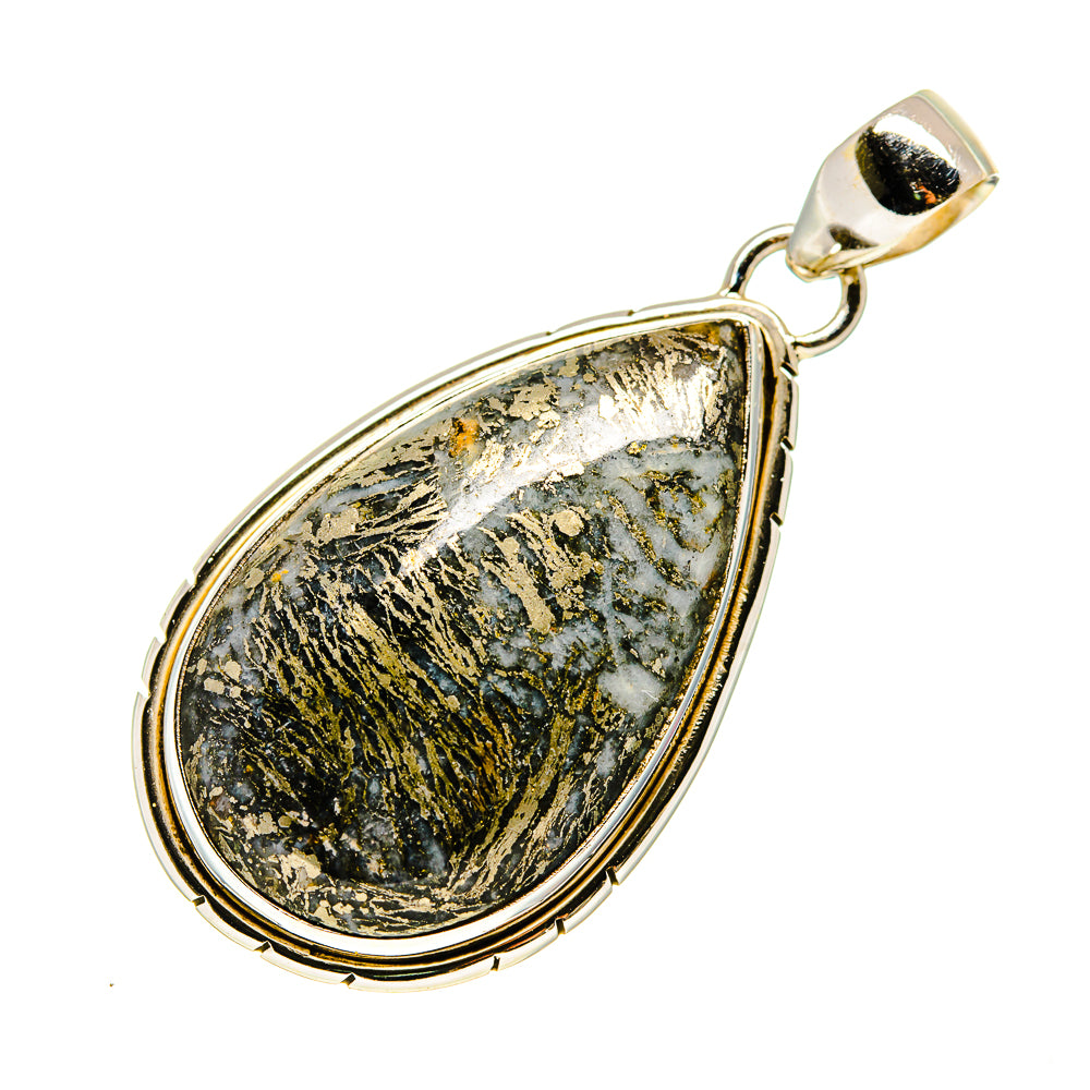 Feder Pyrite Pendants handcrafted by Anasilvercos - PD742073
