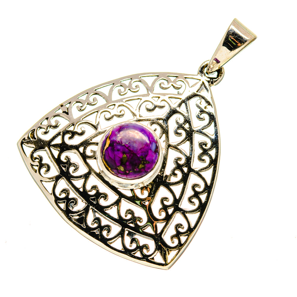 Purple Copper Composite Turquoise Pendants handcrafted by Anasilvercos - PD742120