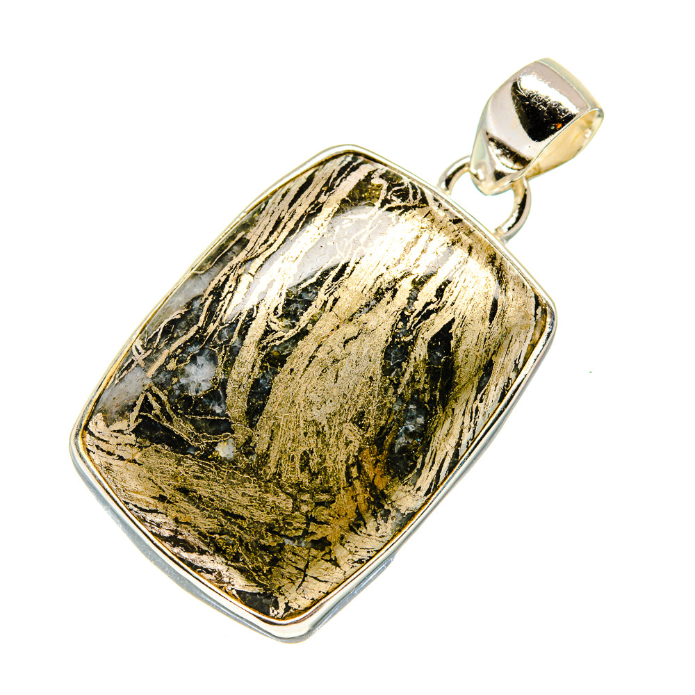Feder Pyrite Pendants handcrafted by Anasilvercos - PD742302