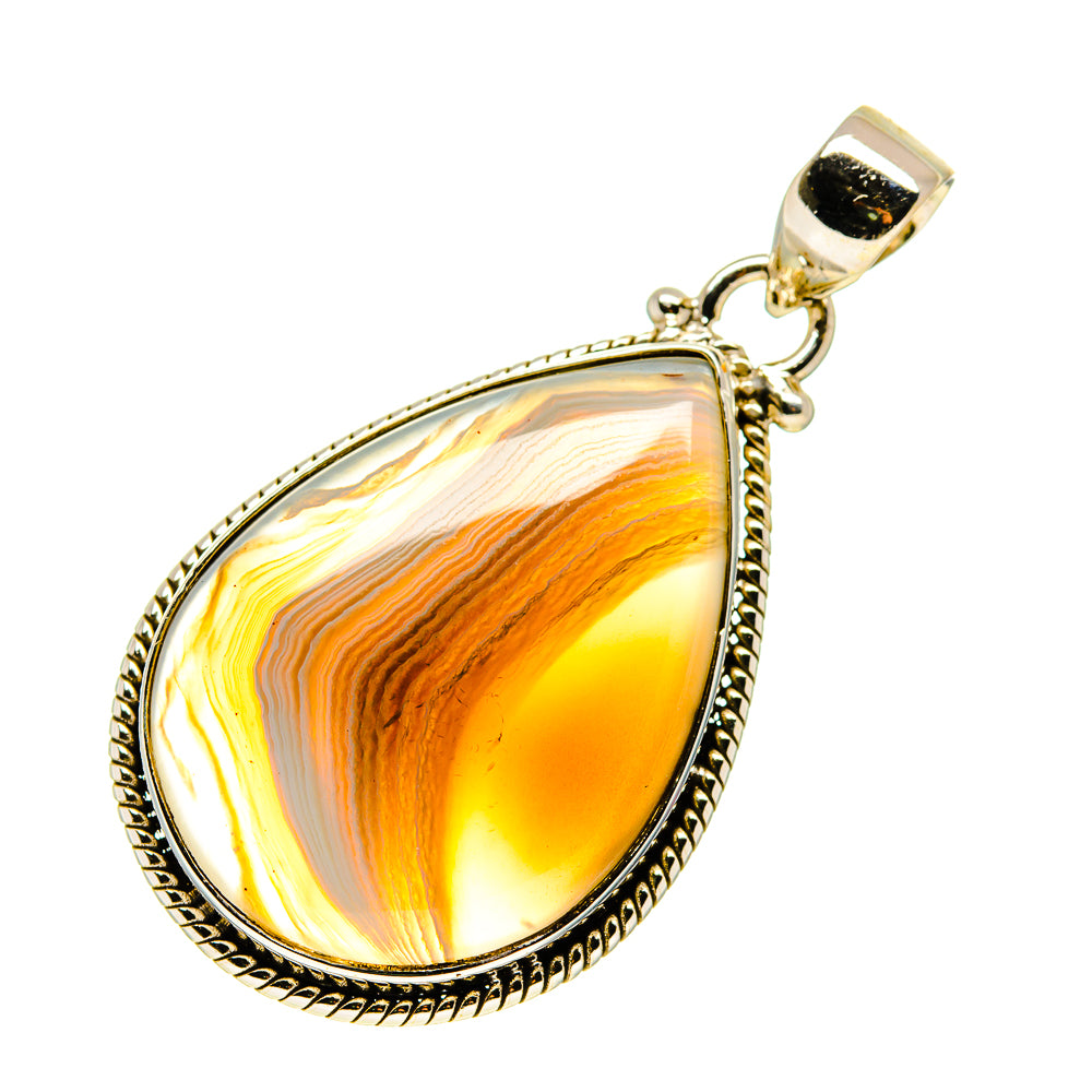 Botswana Agate Pendants handcrafted by Anasilvercos - PD742308