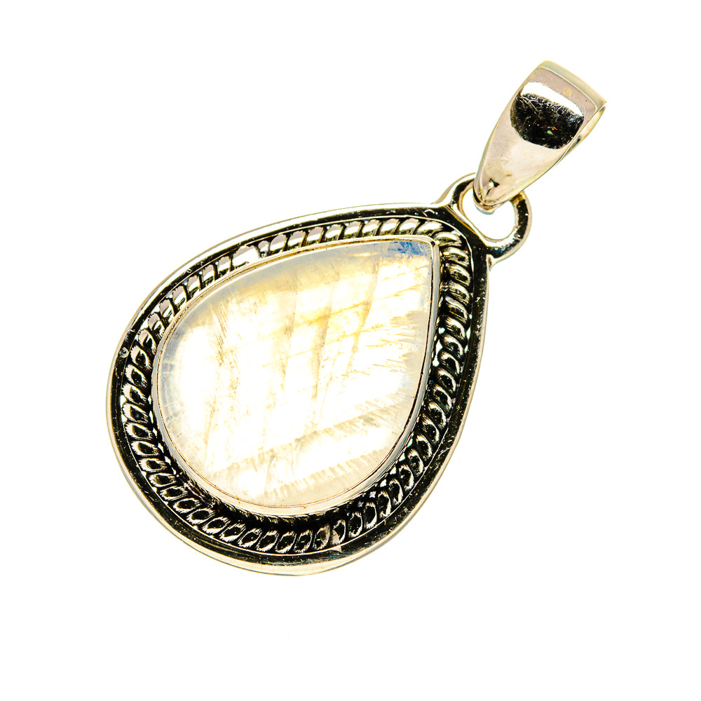 Rainbow Moonstone Pendants handcrafted by Anasilvercos - PD742384