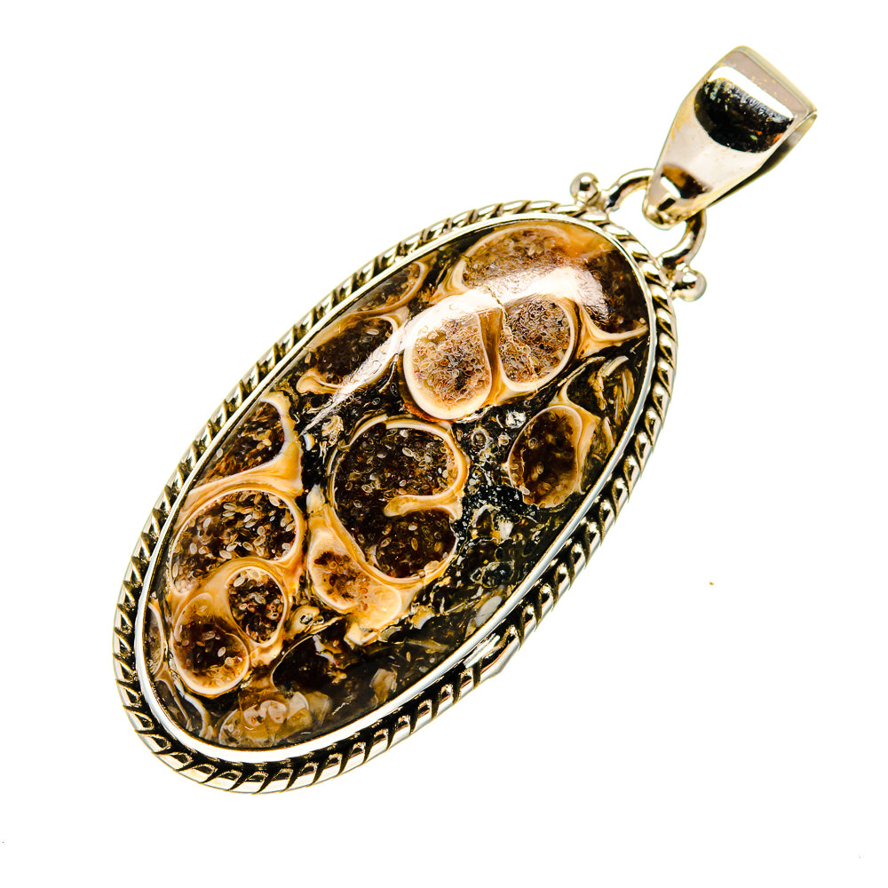 Turritella Agate Pendants handcrafted by Anasilvercos - PD742433
