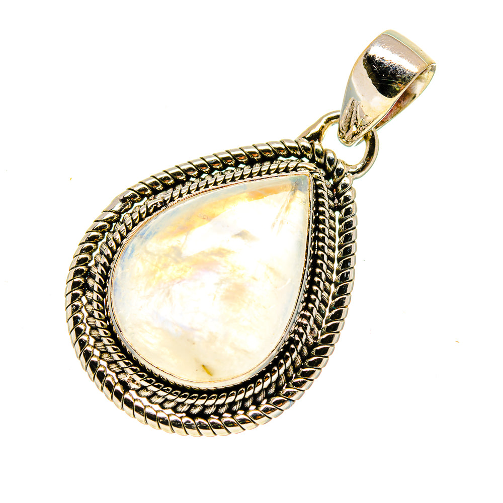Rainbow Moonstone Pendants handcrafted by Anasilvercos - PD742536