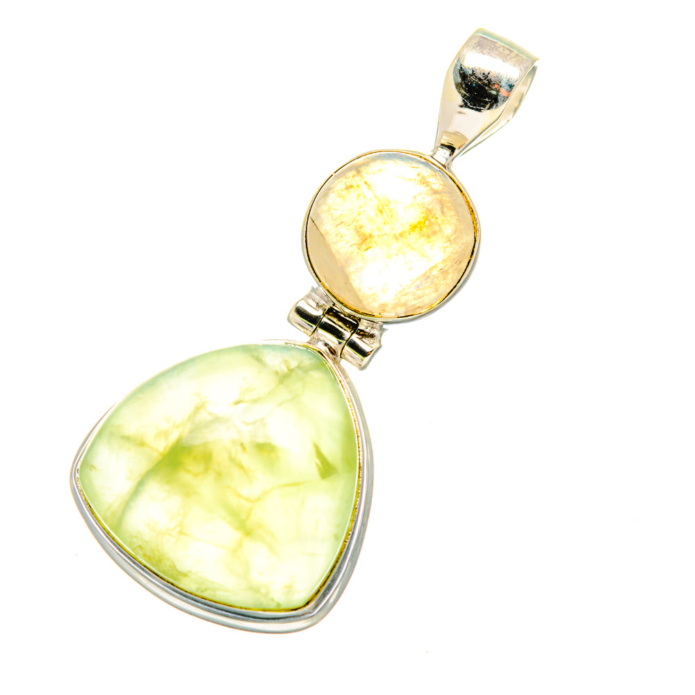 Prehnite Pendants handcrafted by Anasilvercos - PD7427