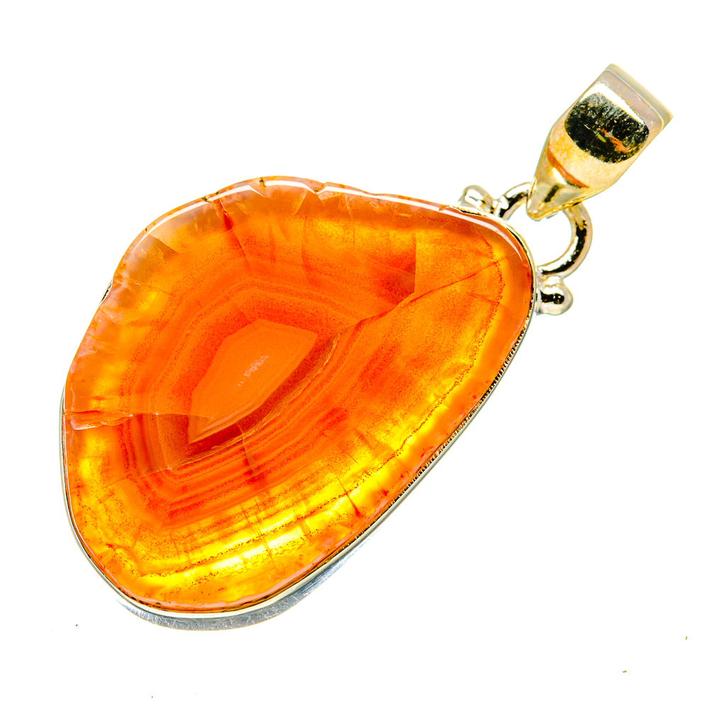 Agate Slice Pendants handcrafted by Anasilvercos - PD742706