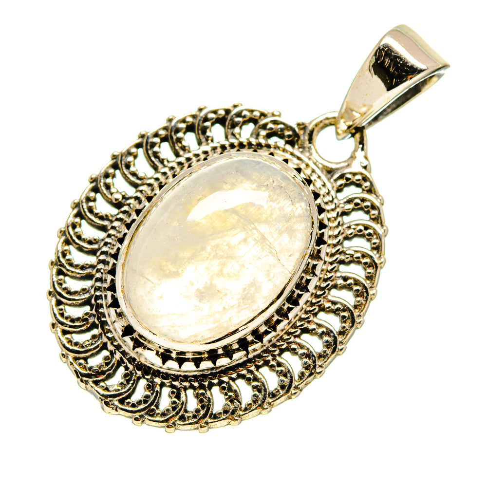 Rainbow Moonstone Pendants handcrafted by Anasilvercos - PD742714