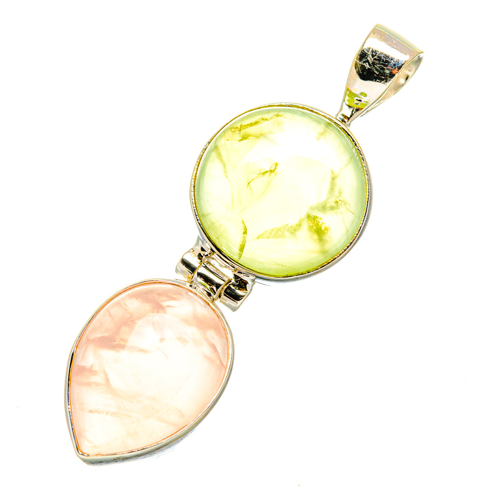 Rose Quartz Pendants handcrafted by Anasilvercos - PD7428
