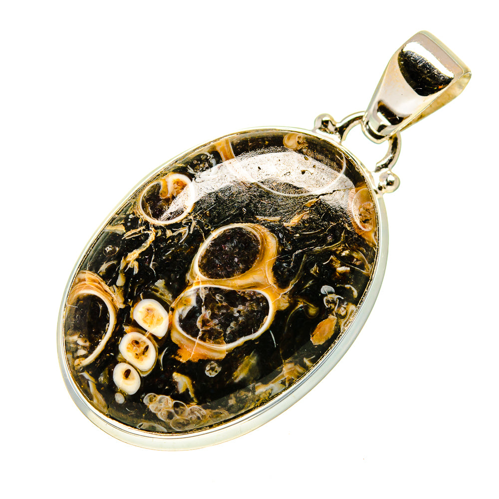 Turritella Agate Pendants handcrafted by Anasilvercos - PD742960