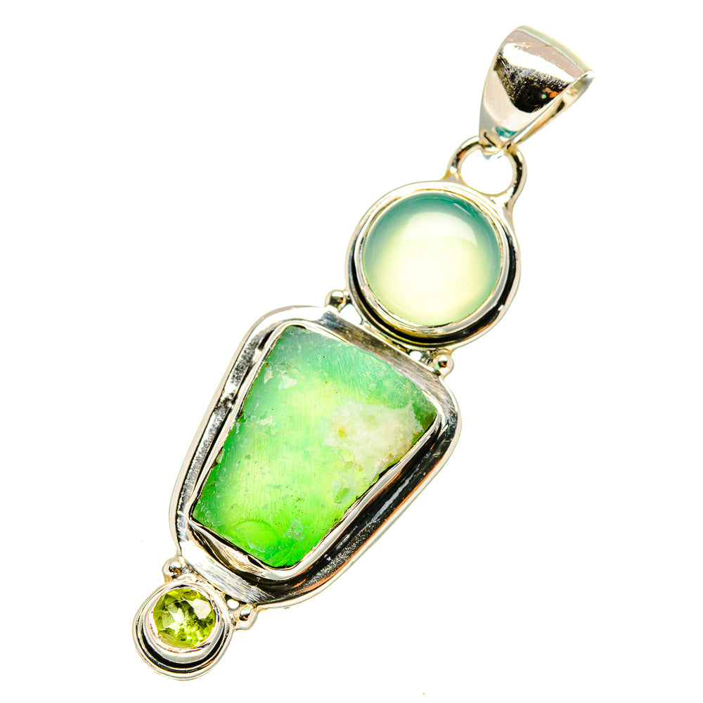 Chrysoprase Pendants handcrafted by Anasilvercos - PD7430