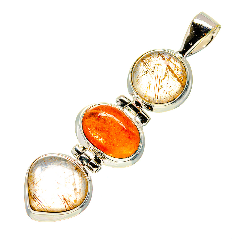 Rutilated Quartz Pendants handcrafted by Anasilvercos - PD743059