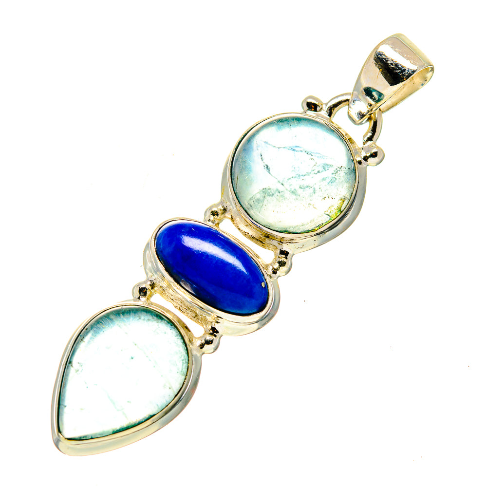 Blue Fluorite Pendants handcrafted by Anasilvercos - PD743121