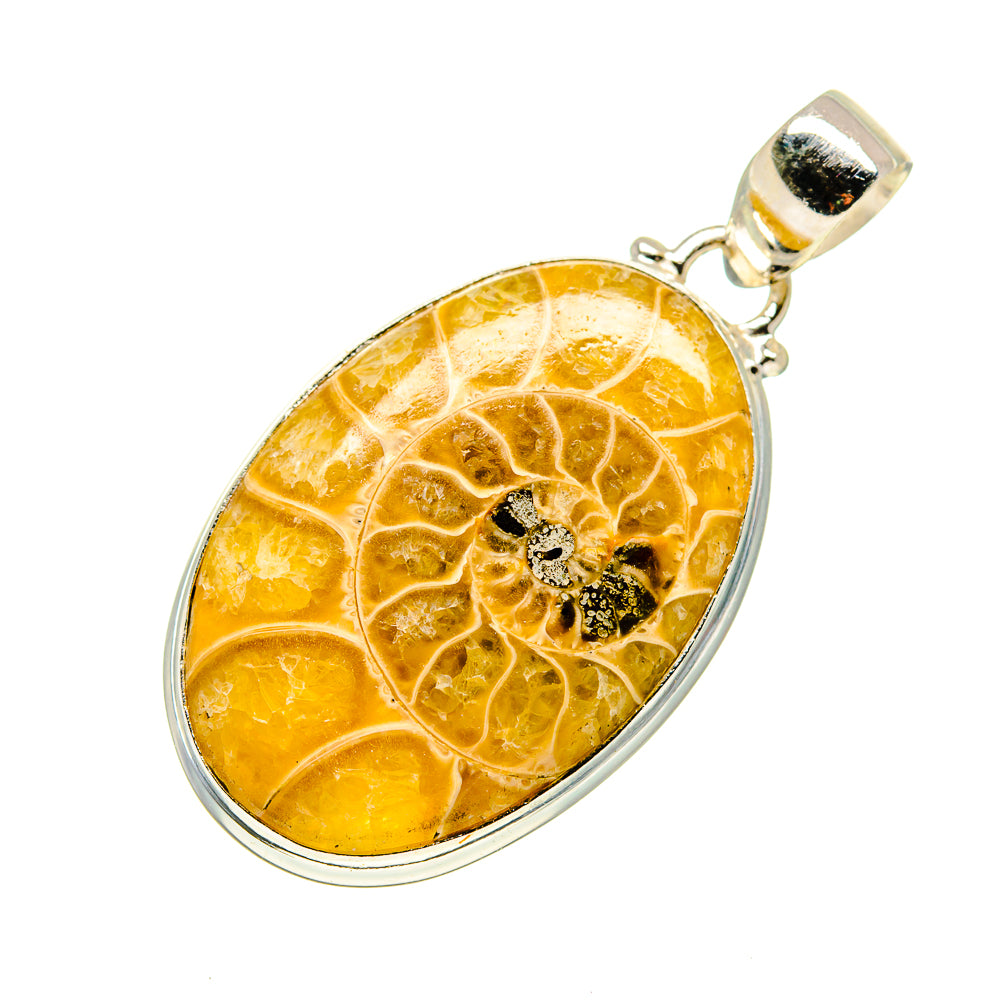 Ammonite Fossil Pendants handcrafted by Anasilvercos - PD743416