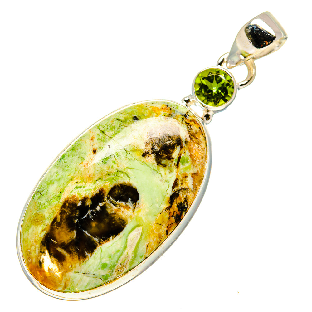 Australian Green Opal Pendants handcrafted by Anasilvercos - PD743539