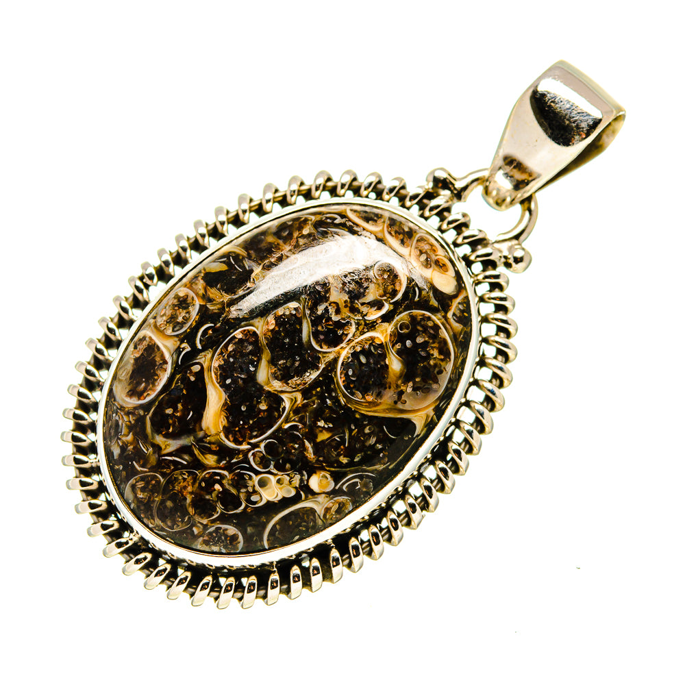 Turritella Agate Pendants handcrafted by Anasilvercos - PD743577