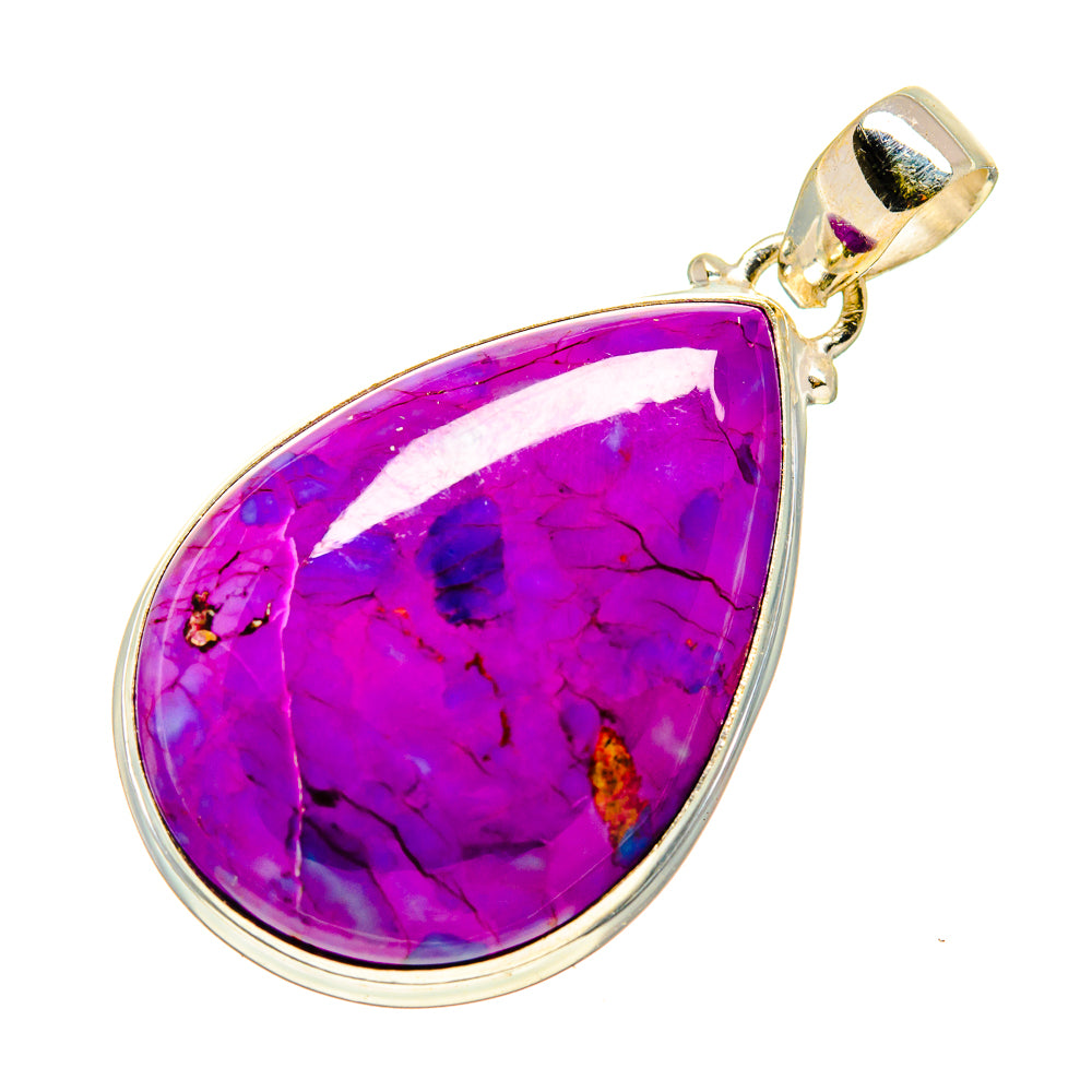 Purple Composite Turquoise Pendants handcrafted by Anasilvercos - PD743618