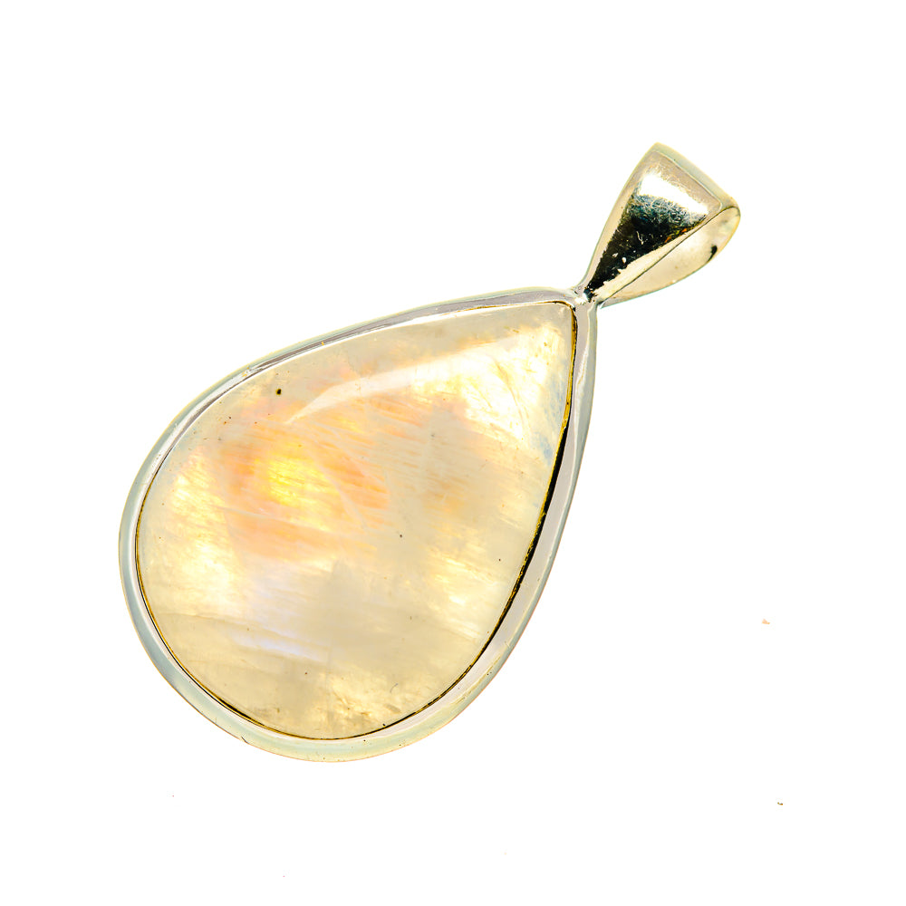 Rainbow Moonstone Pendants handcrafted by Anasilvercos - PD743658