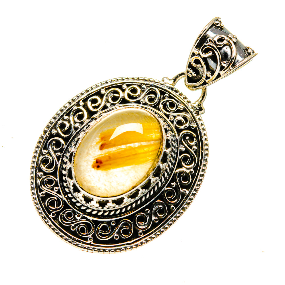 Rutilated Quartz Pendants handcrafted by Anasilvercos - PD743738