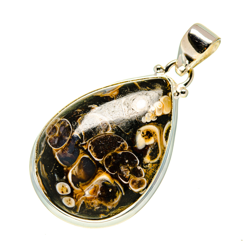 Turritella Agate Pendants handcrafted by Anasilvercos - PD744034