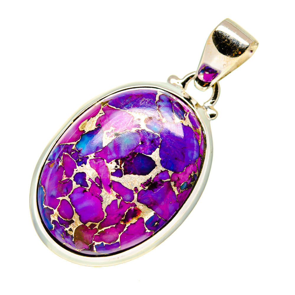 Purple Copper Composite Turquoise Pendants handcrafted by Anasilvercos - PD744068
