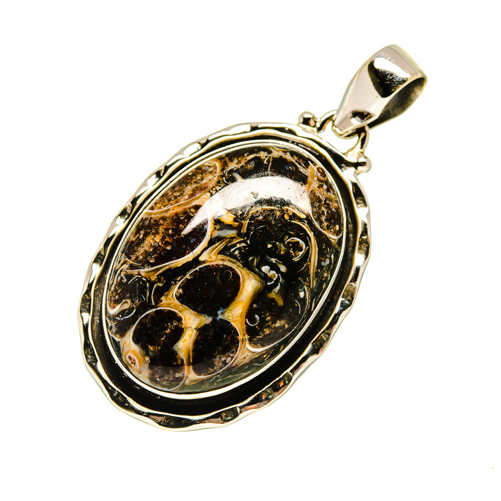 Turritella Agate Pendants handcrafted by Anasilvercos - PD744153