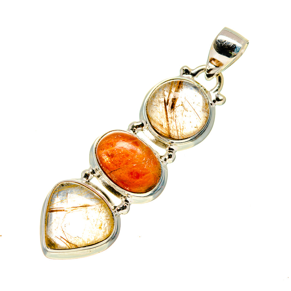 Rutilated Quartz Pendants handcrafted by Anasilvercos - PD744234