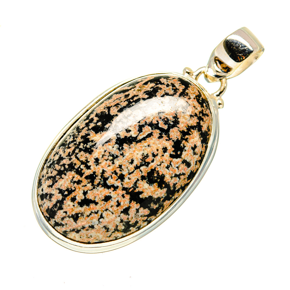Snowflake Obsidian Pendants handcrafted by Anasilvercos - PD744322