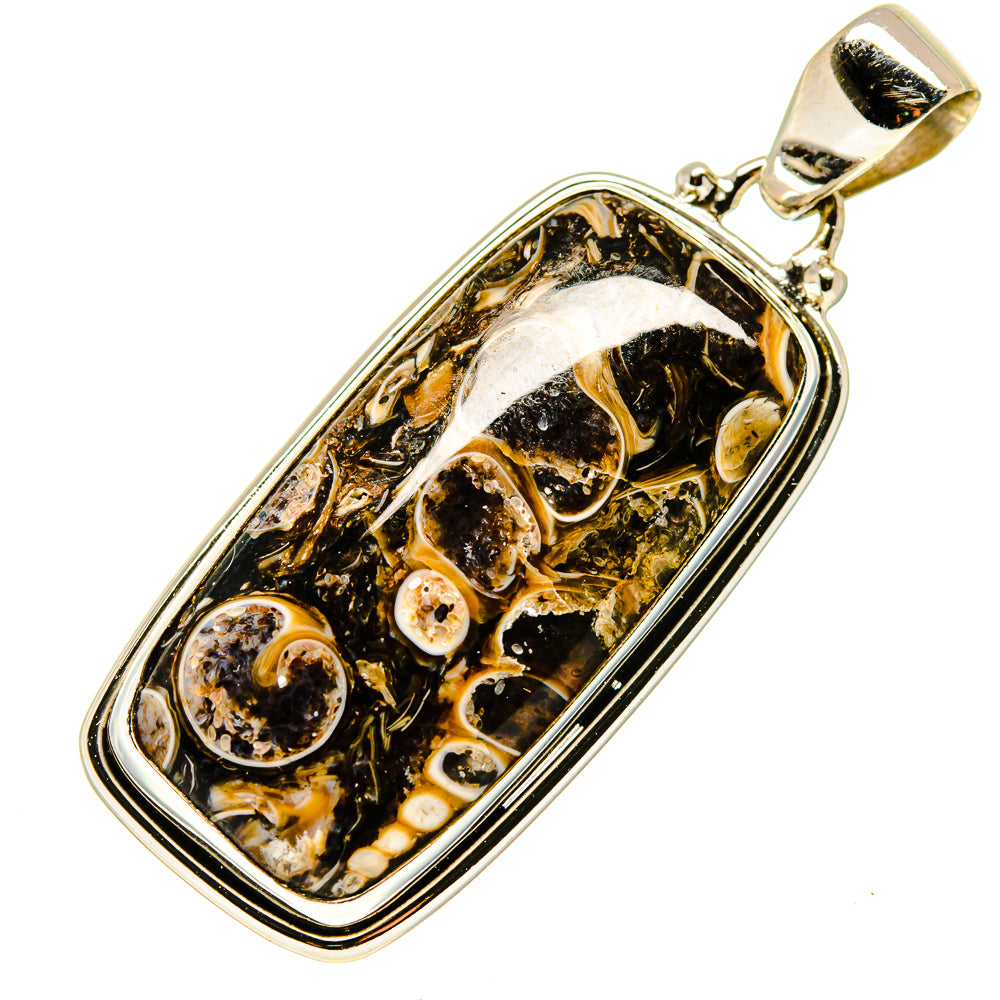 Turritella Agate Pendants handcrafted by Anasilvercos - PD744400