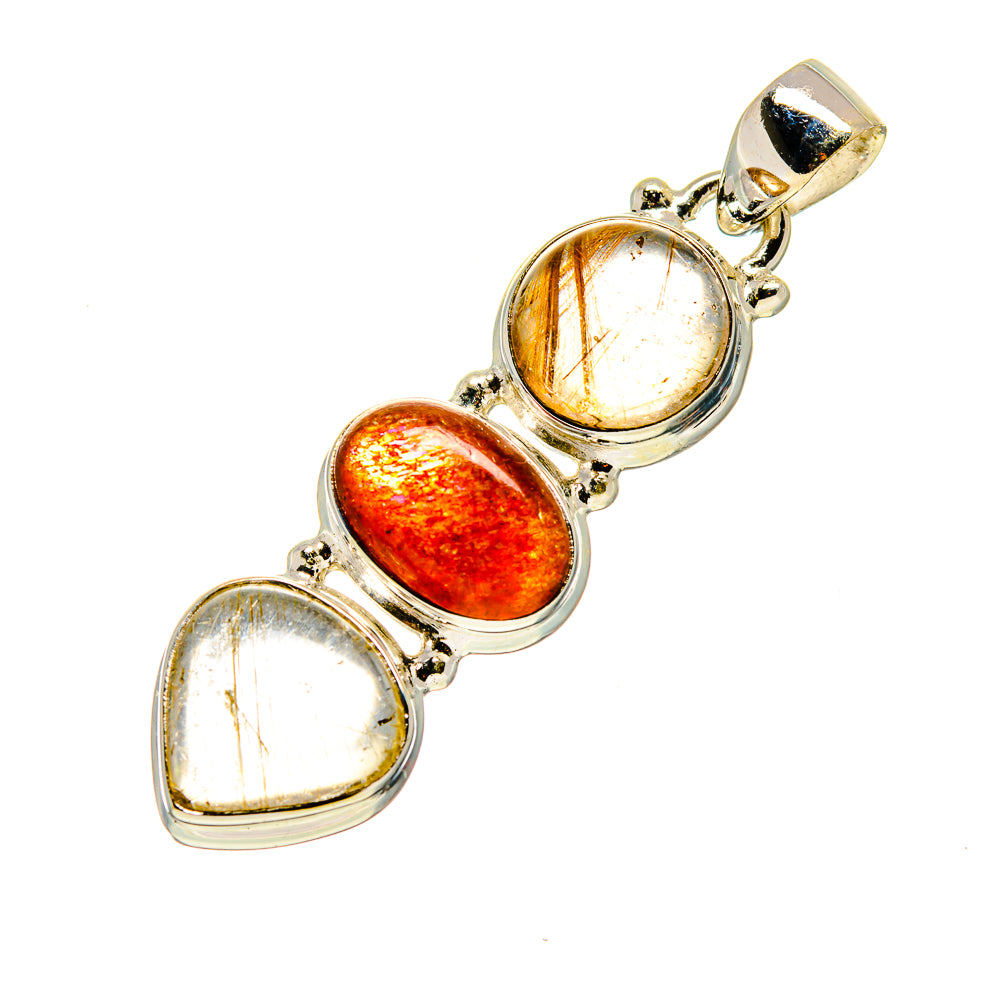Rutilated Quartz Pendants handcrafted by Anasilvercos - PD744692