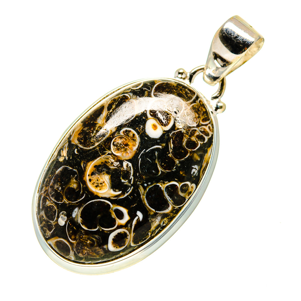 Turritella Agate Pendants handcrafted by Anasilvercos - PD744793