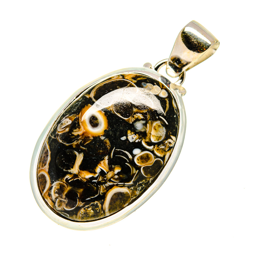 Turritella Agate Pendants handcrafted by Anasilvercos - PD744858