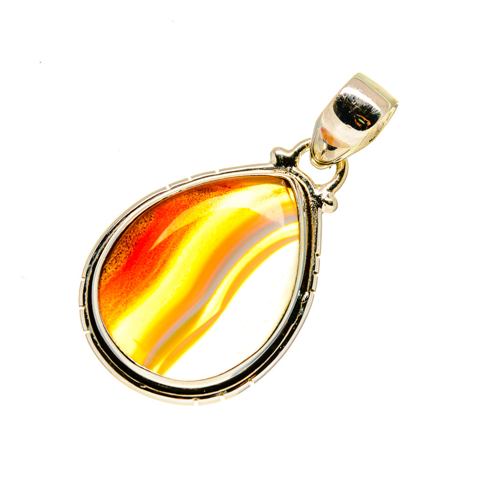 Orange Botswana Agate Pendants handcrafted by Anasilvercos - PD744986