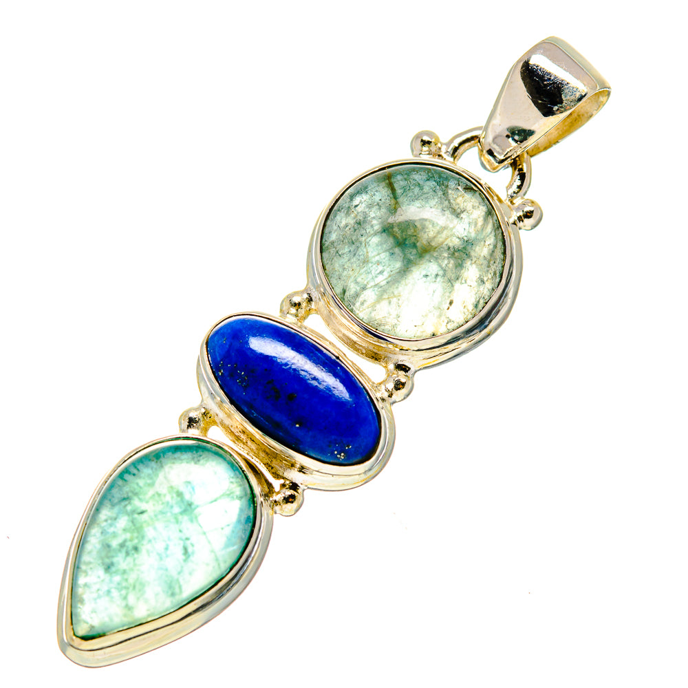 Blue Fluorite Pendants handcrafted by Anasilvercos - PD745019