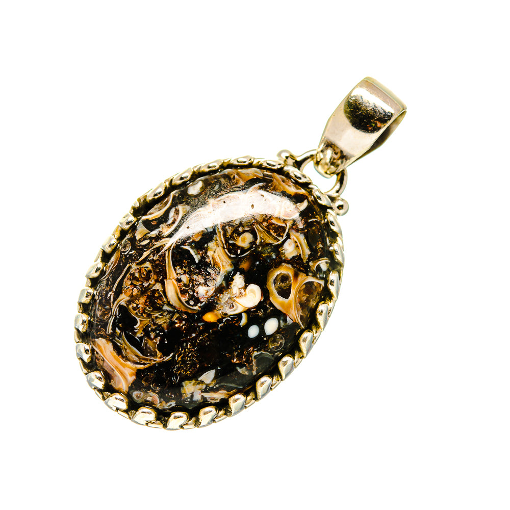 Turritella Agate Pendants handcrafted by Anasilvercos - PD745113