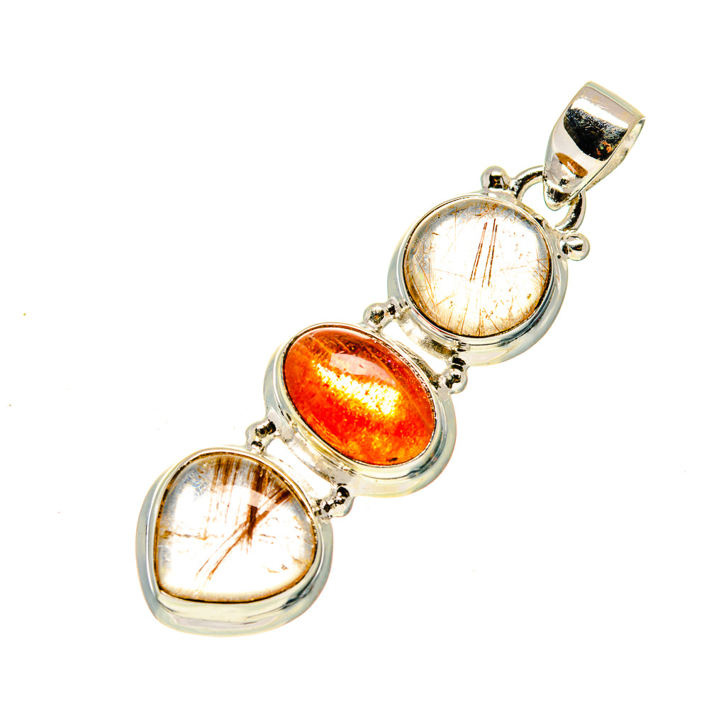 Rutilated Quartz Pendants handcrafted by Anasilvercos - PD745148