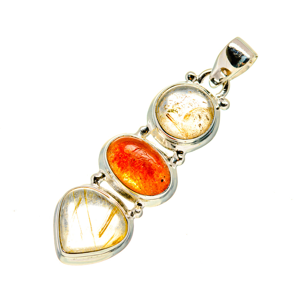 Rutilated Quartz Pendants handcrafted by Anasilvercos - PD745149