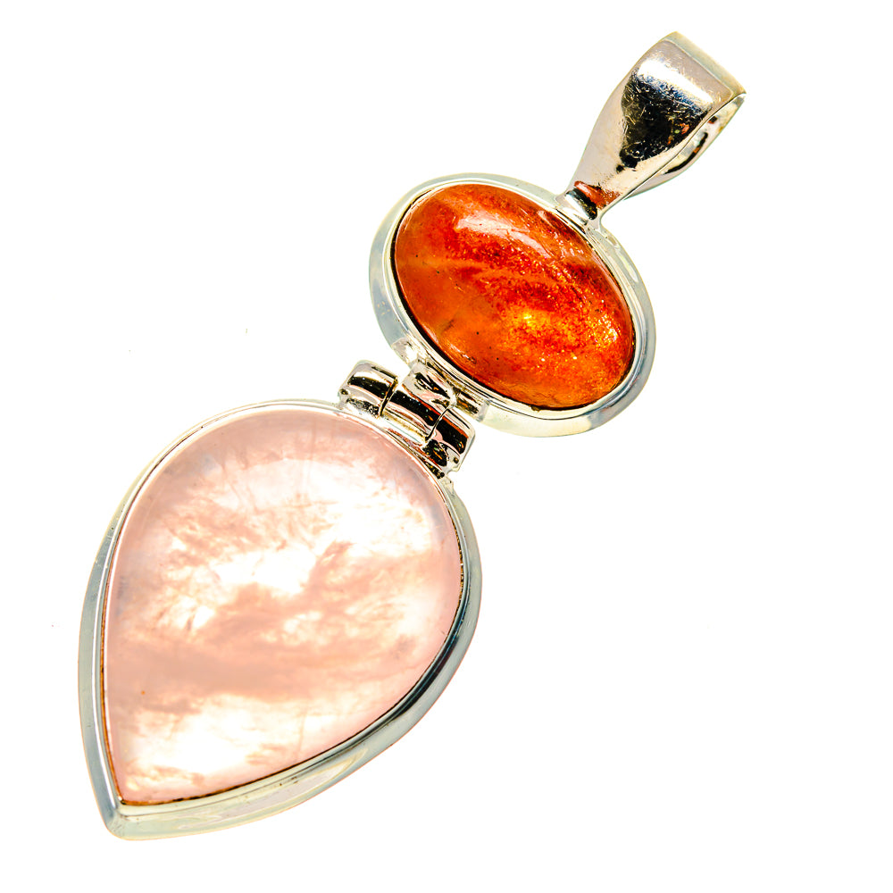 Rose Quartz Pendants handcrafted by Anasilvercos - PD745347