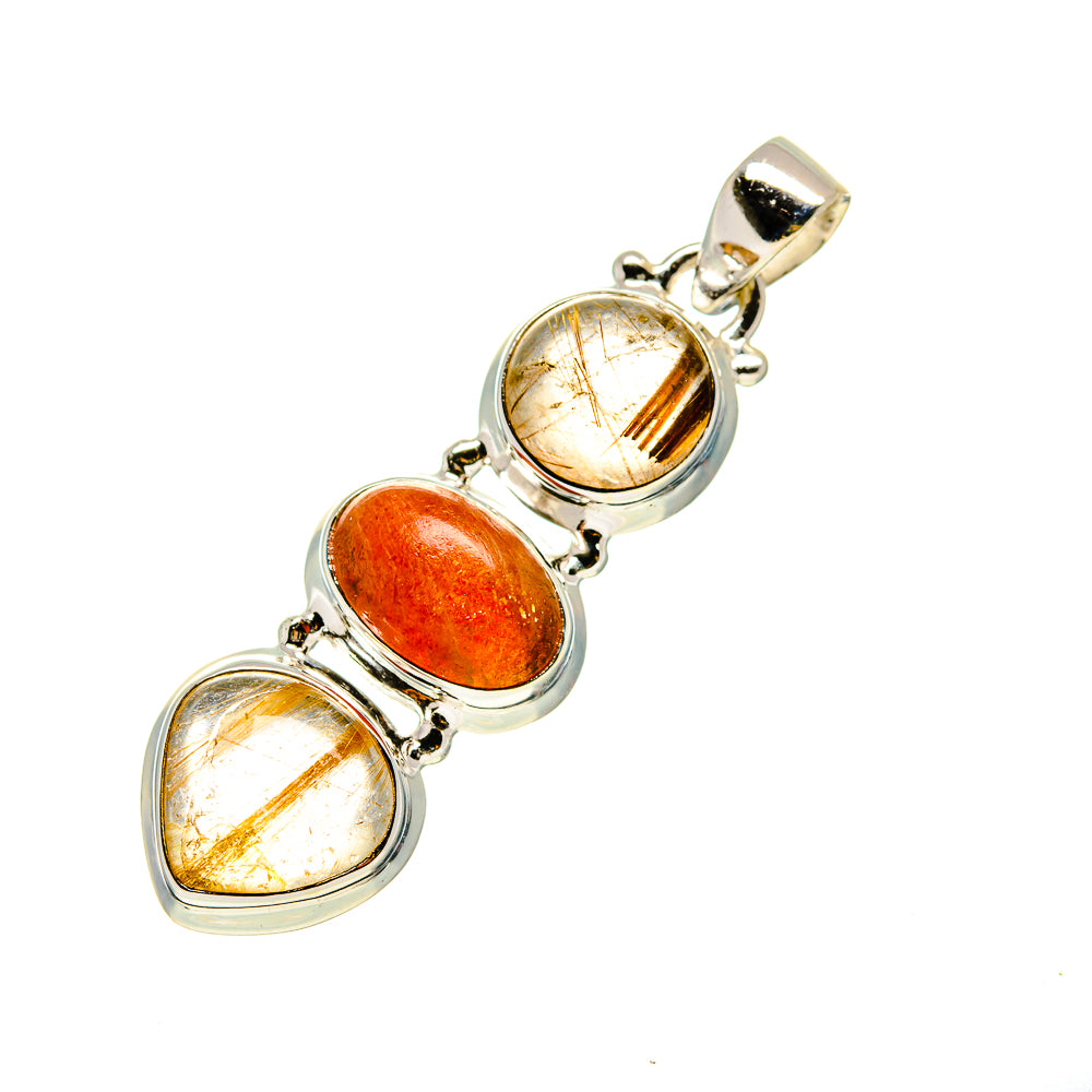 Rutilated Quartz Pendants handcrafted by Anasilvercos - PD745381