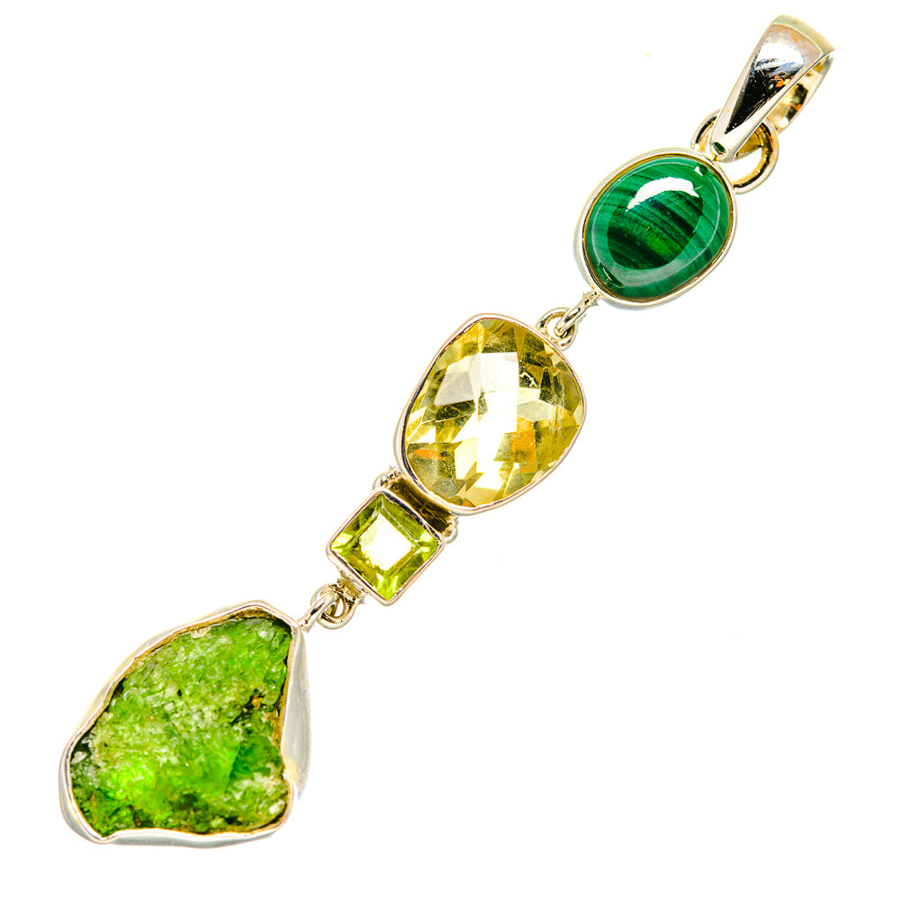 Chrome Diopside Pendants handcrafted by Anasilvercos - PD7454