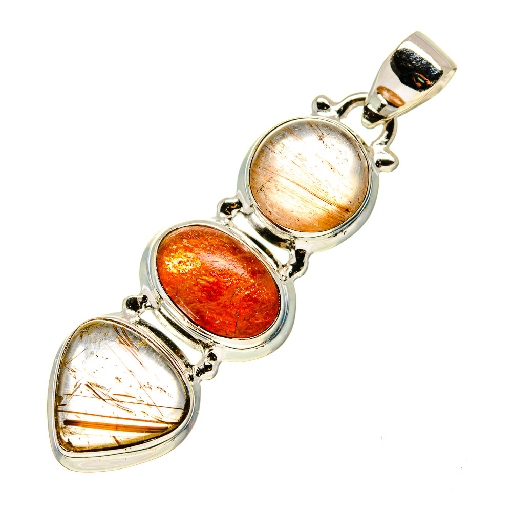 Rutilated Quartz Pendants handcrafted by Anasilvercos - PD745443