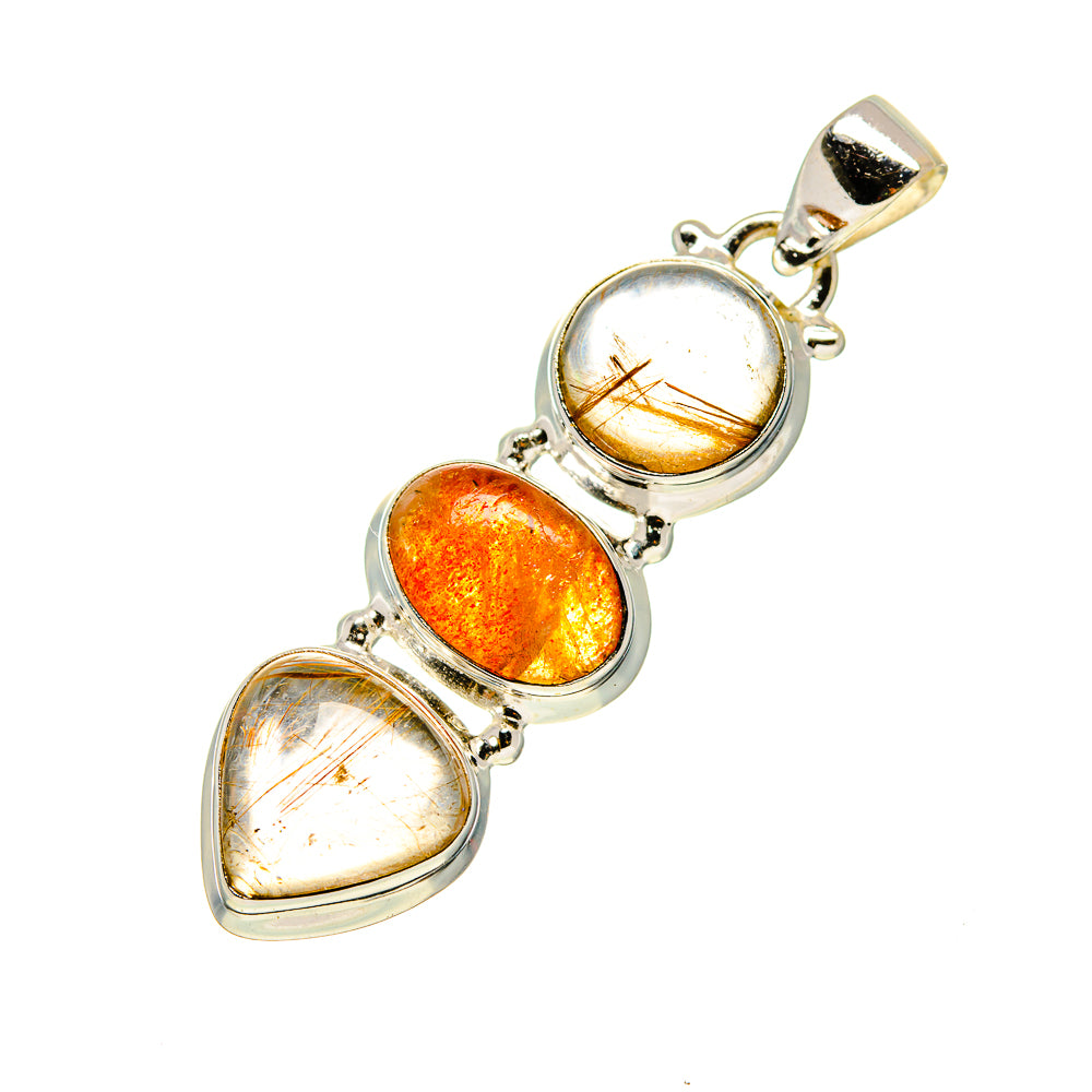Rutilated Quartz Pendants handcrafted by Anasilvercos - PD745468
