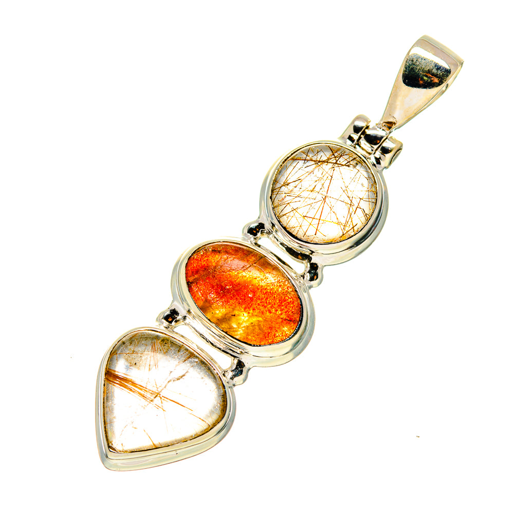 Rutilated Quartz Pendants handcrafted by Anasilvercos - PD745532