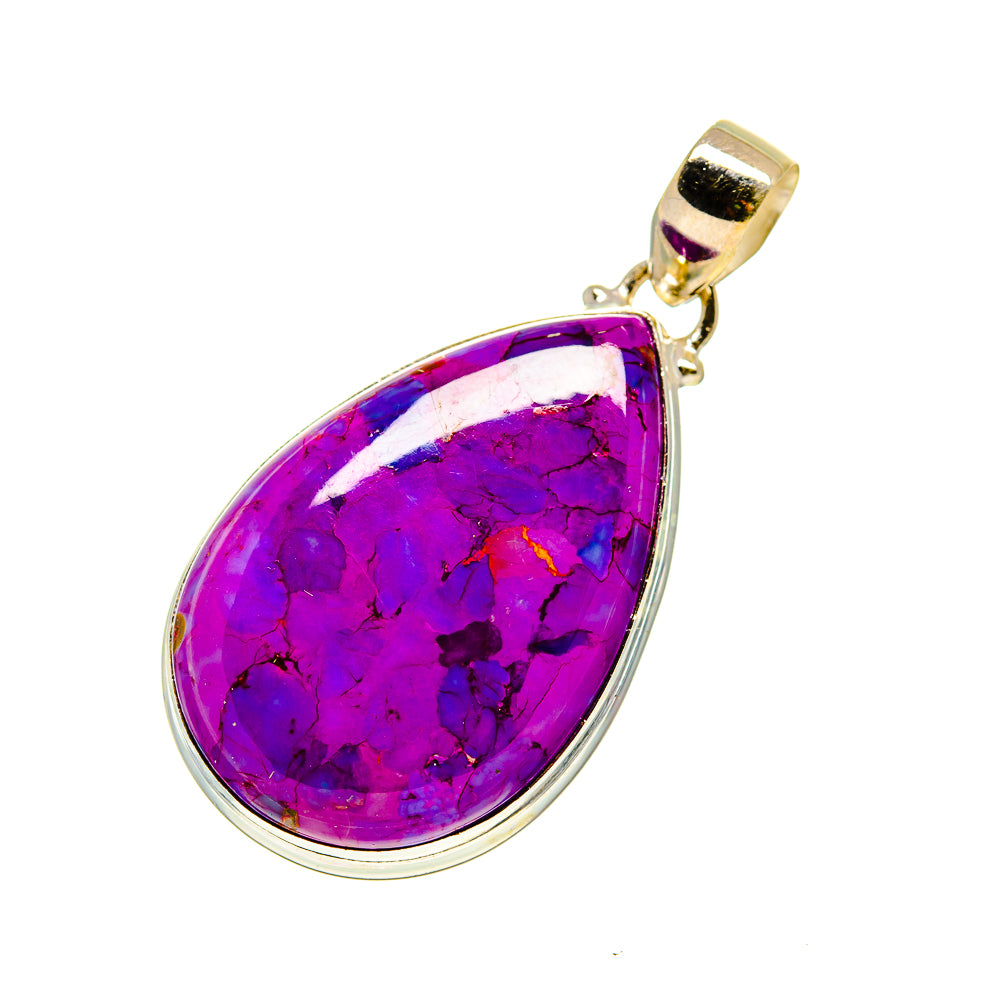 Purple Copper Composite Turquoise Pendants handcrafted by Anasilvercos - PD745668