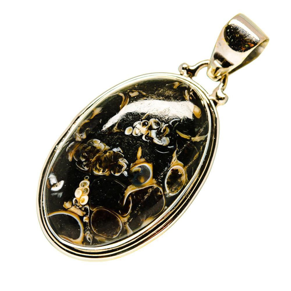 Turritella Agate Pendants handcrafted by Anasilvercos - PD745714 - Photo 2